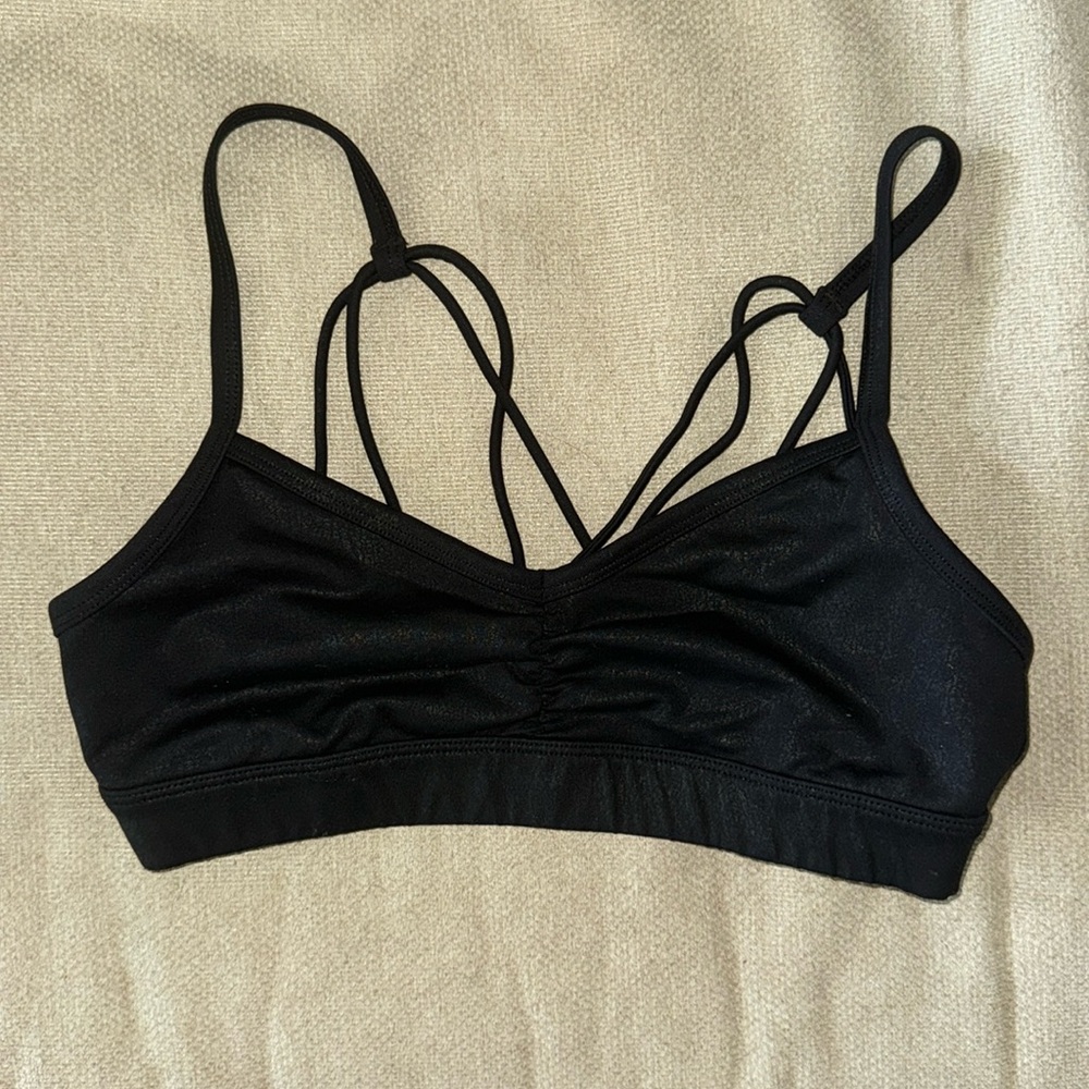 Black Shimmery Snakeskin Alo Sports Bra🖤